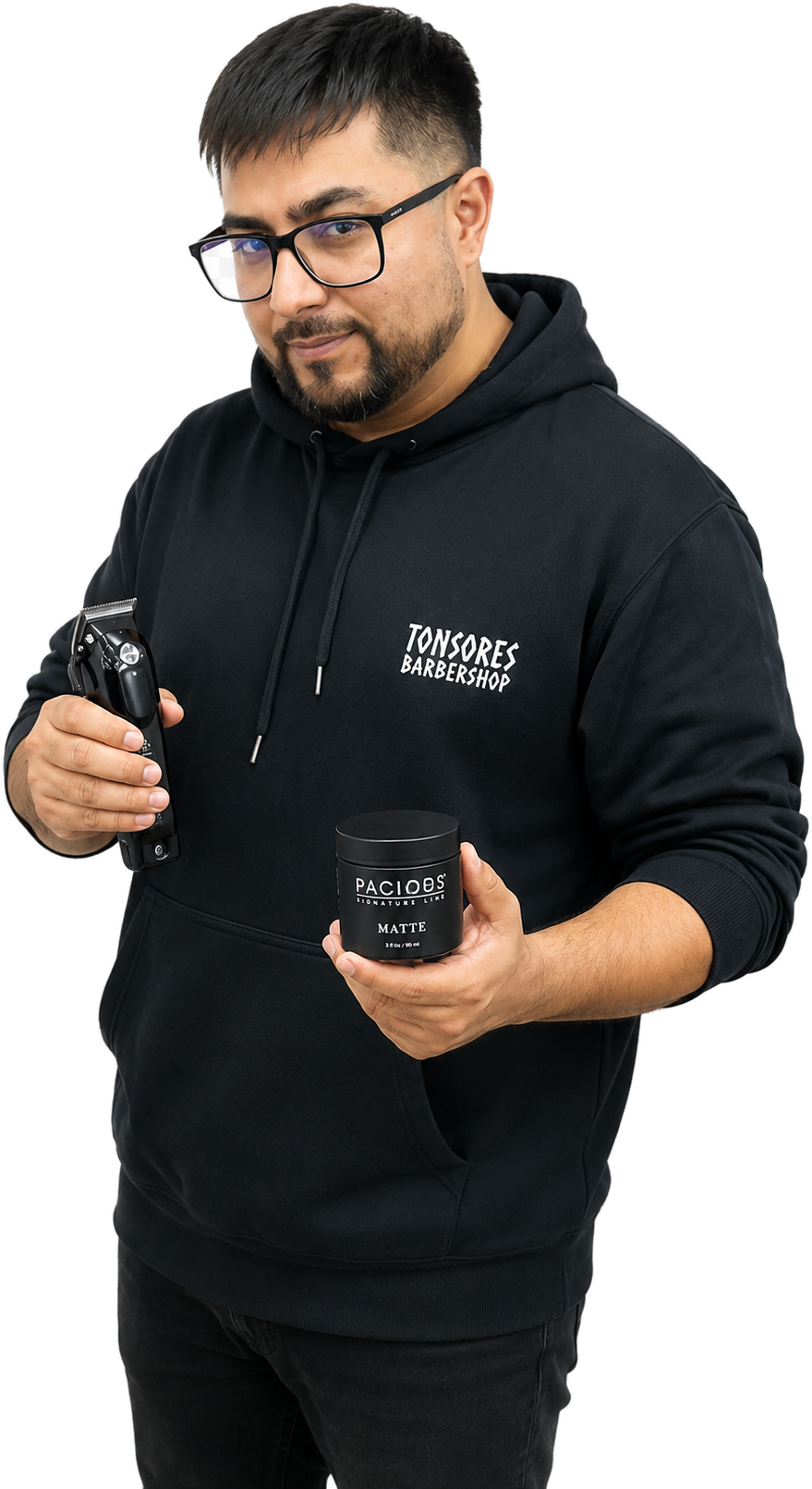 Barbero Tonsores con productos